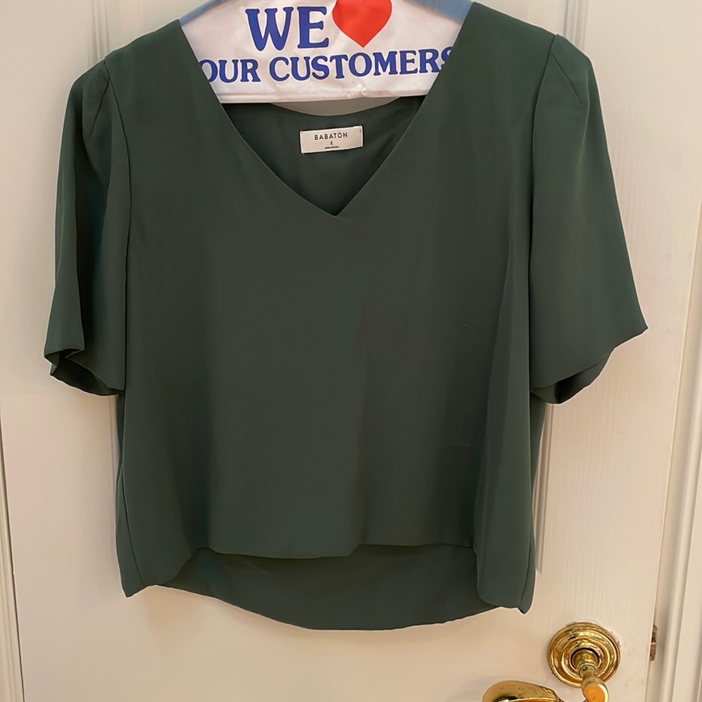 Babaton size S blouse. Never worn beautiful green color